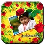 roses photo frames animated android application logo